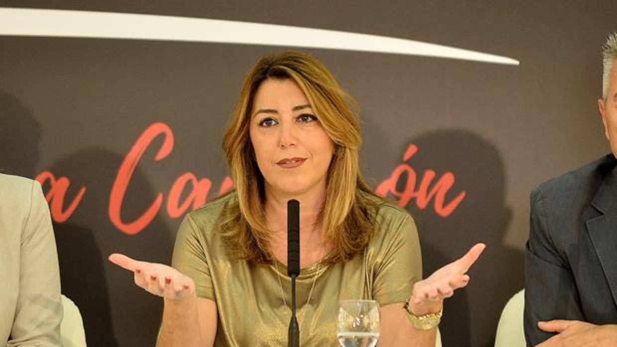 Imagen de la presidenta de la Junta de Andalucía Susana Díaz el lunes en Cádiz