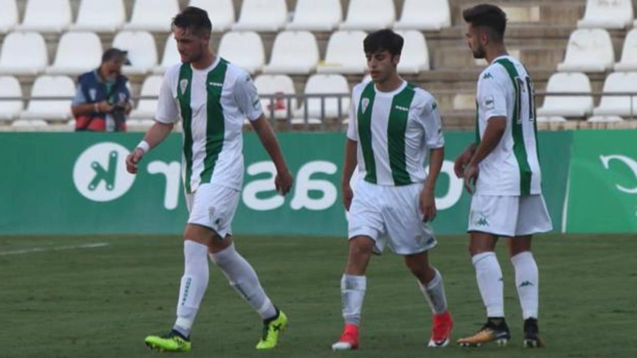 El Córdoba B, en un partido de esta temporada en El Arcángel