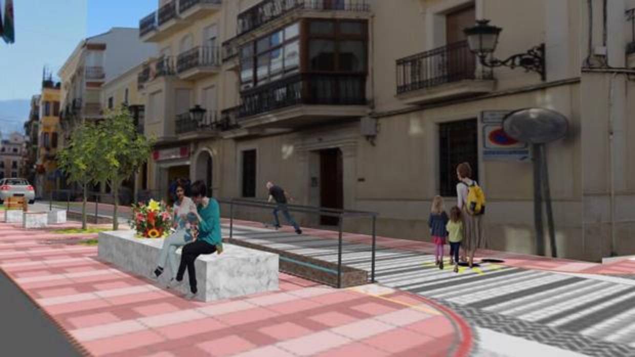Infofrafía sobre cómo quedará la calle Martín Belda tras las obras