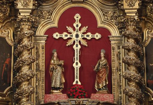 Imágenes de los patronos en la basílica de San Pedro de Córdoba