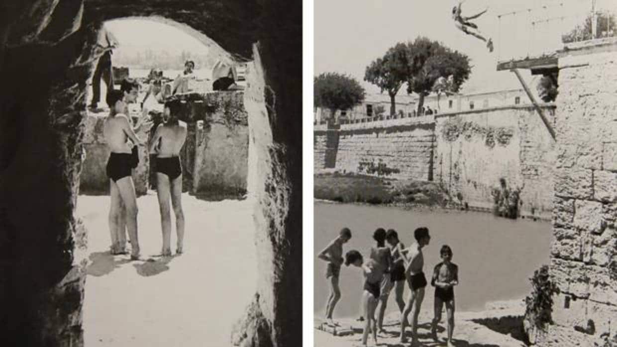 Bañistas en el Molnio de Martos en 1951