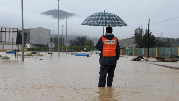 Inundaciones en la zona del Guadalhorce, estación Cártama