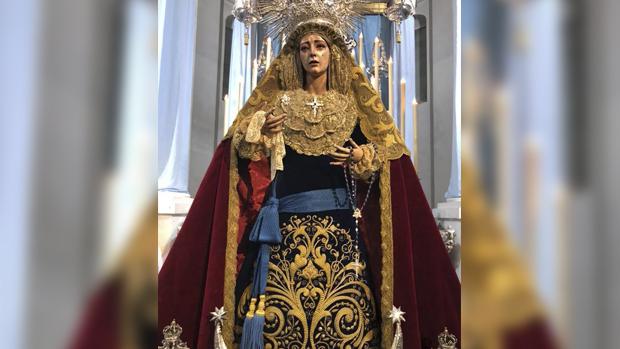 La Virgen de la Concepción de Córdoba recibe la faja del estado mayor