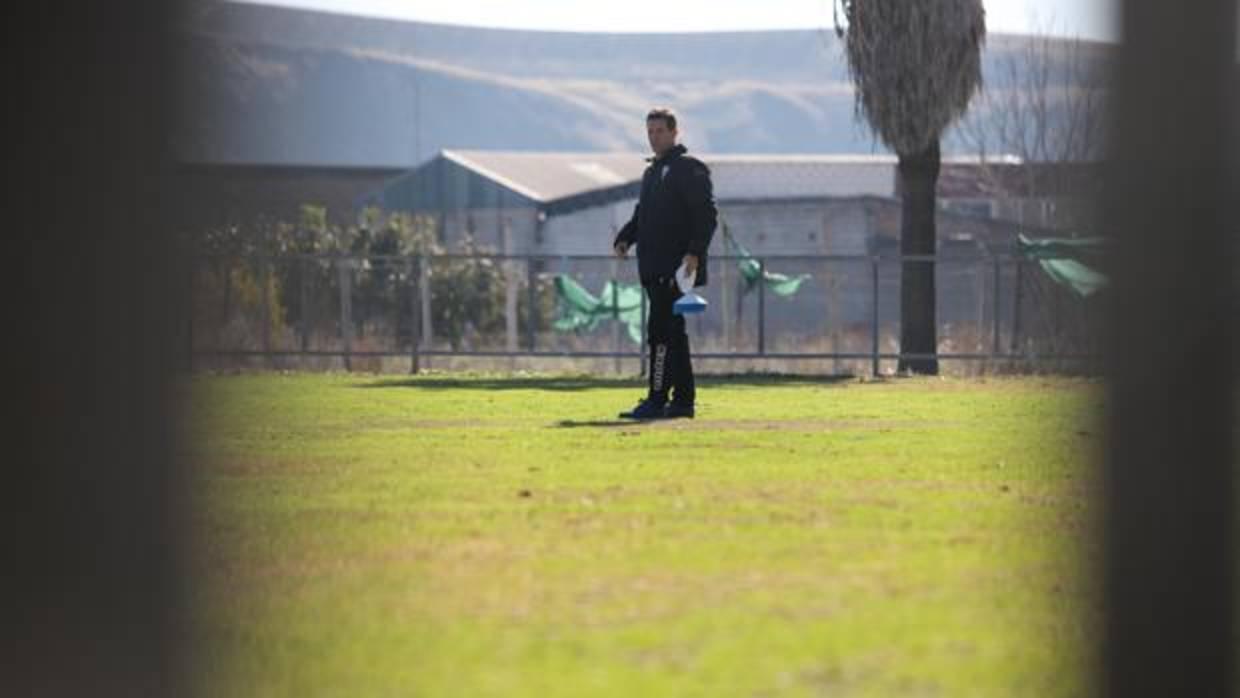 Juan Merino, antes de su último entrenamiento