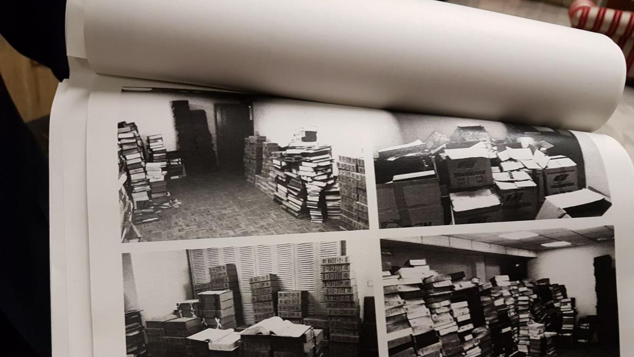 Foto municipal sobre el estado del archivo de las notarías