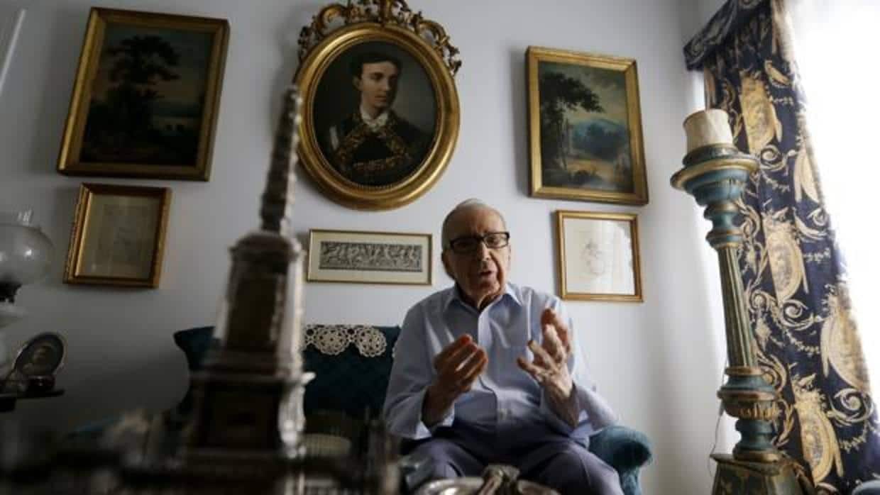 García Baena, en su residencia el pasado octubre