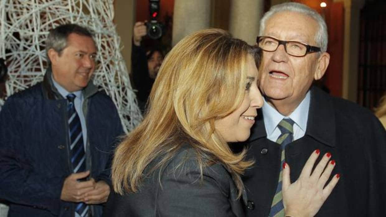 Susana Díaz y Rafael Escuerdo en un acto celebrado en diciembre en Sevilla
