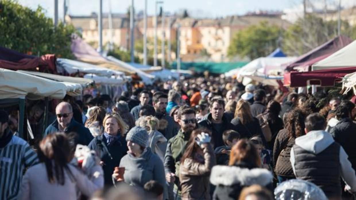 Ambiente en el Mercado Medieval el domingo