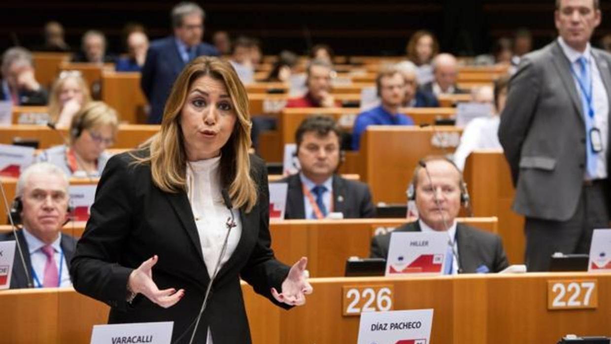 Susaba Díaz durante su intervención ante el pleno del Comité Europeo de las Regiones