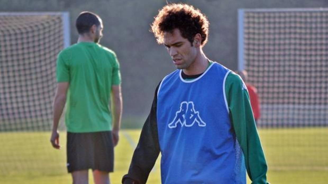 Quim Araujo, este jueves, en el entrenamiento del Córdoba CF en Montecastillo