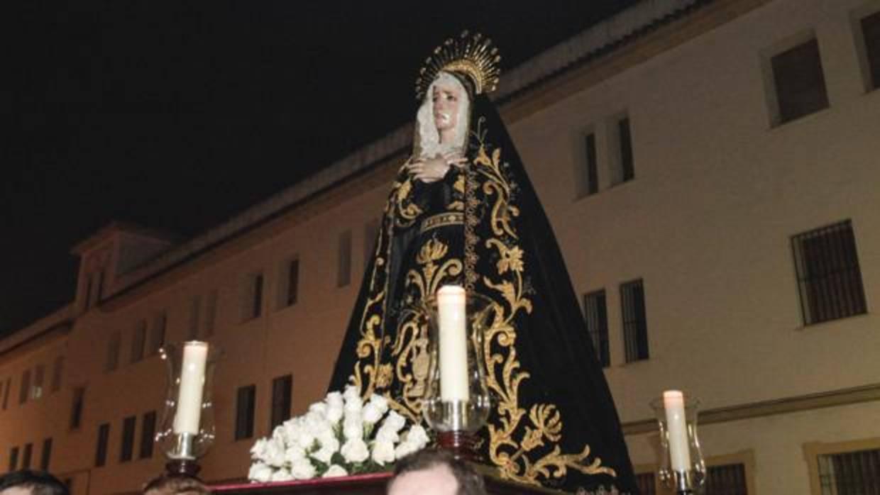 La Virgen de la Soledad, en un Vía Crucis