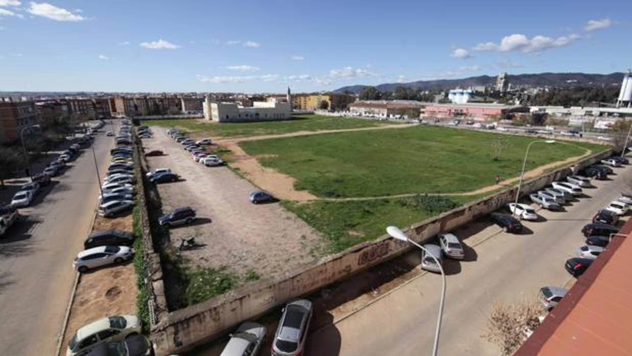 Imagen del solar sobre el que se levantaba la vieja prisión de Fátima de Córdoba