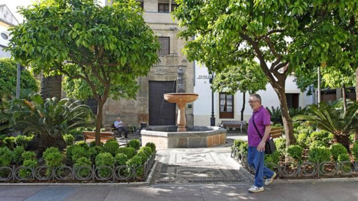 La plaza de San Andrés; al fondo, el Palacio de los Luna