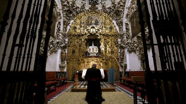 Drones en la capilla sacramental de la basílica de San Pedro de Córdoba