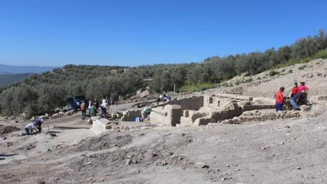 Excavación de las termas de Torreparedones