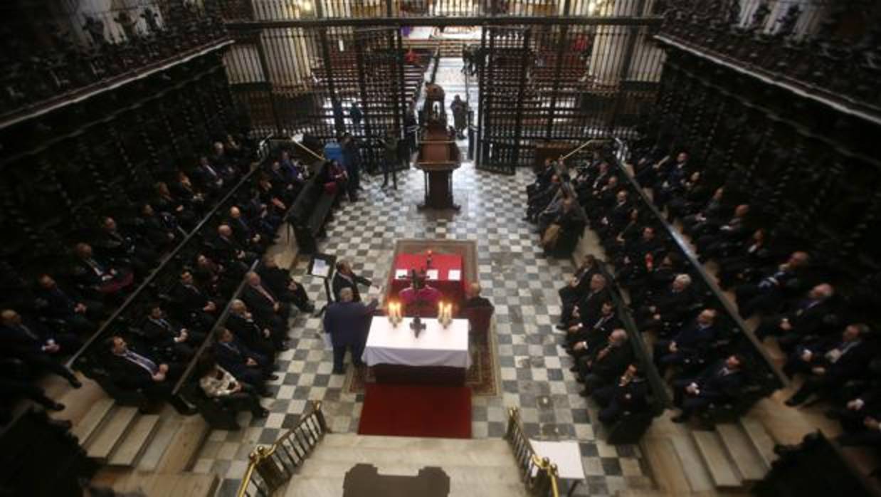 Momento del Cabildo celebrado en la Seo.