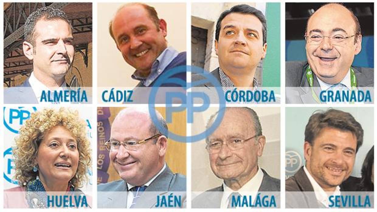 Los ocho candidatos a las alcaldías de las capitales andaluzas