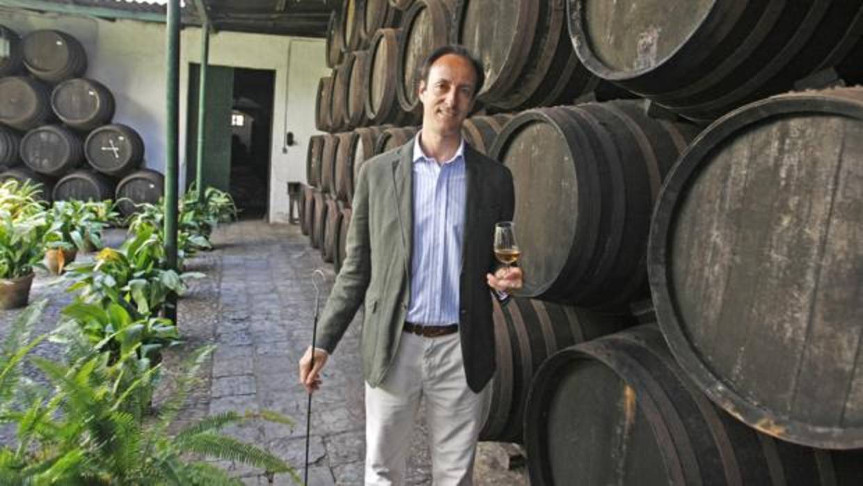 Juan Manuel Martín, en su bodega de Jerez de la Frontera