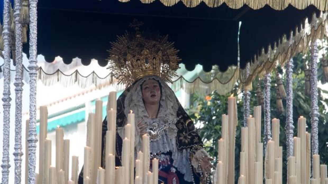 La Virgen del Mayor Dolor el pasado Miércoles Santo