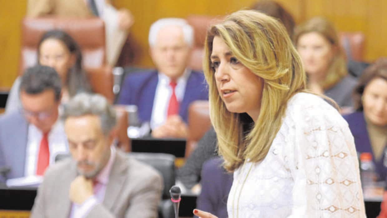 Susana Díaz, en el Parlamento andaluz