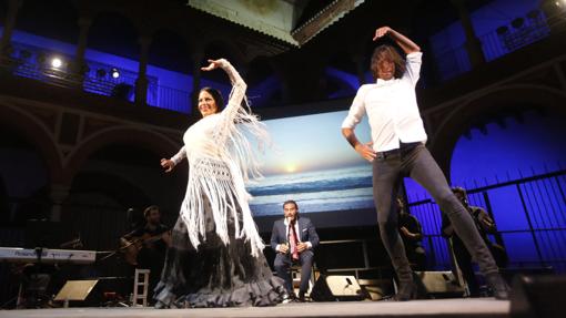La bailaora Mercedes de Córdoba, en una actuación en la Noche Blanca del Flamenco