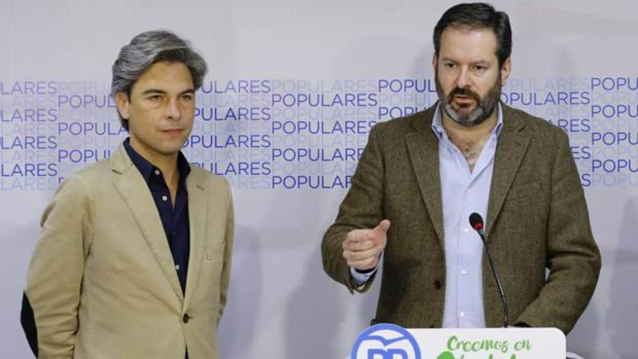 Lorite y Molina, en una rueda de prensa del PP en marzo de este año
