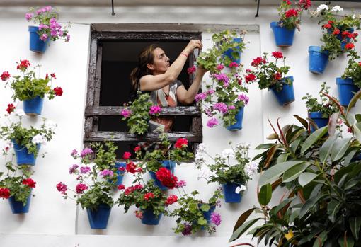 Una vecina del número 9 de la calle Tinte