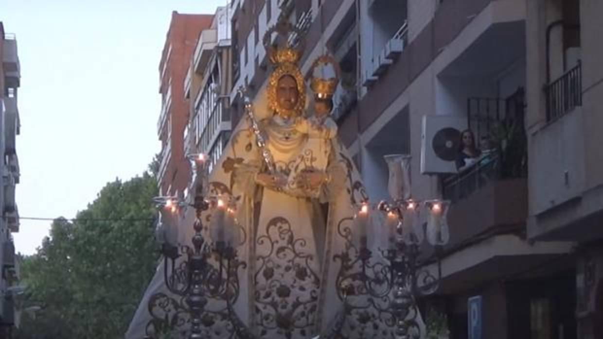 La Virgen de Araceli durante su procesión