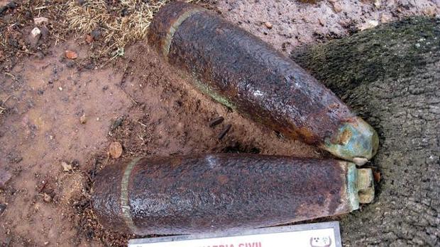 Desactivan un proyectil de la Guerra Civil encontrado por un vecino en Belalcázar