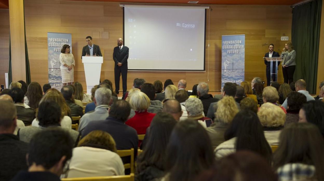 Pedro Sánchez, en el acto de Guadalquivir Futuro en el que participó, imagen aún colgada en su cuenta de Twitter