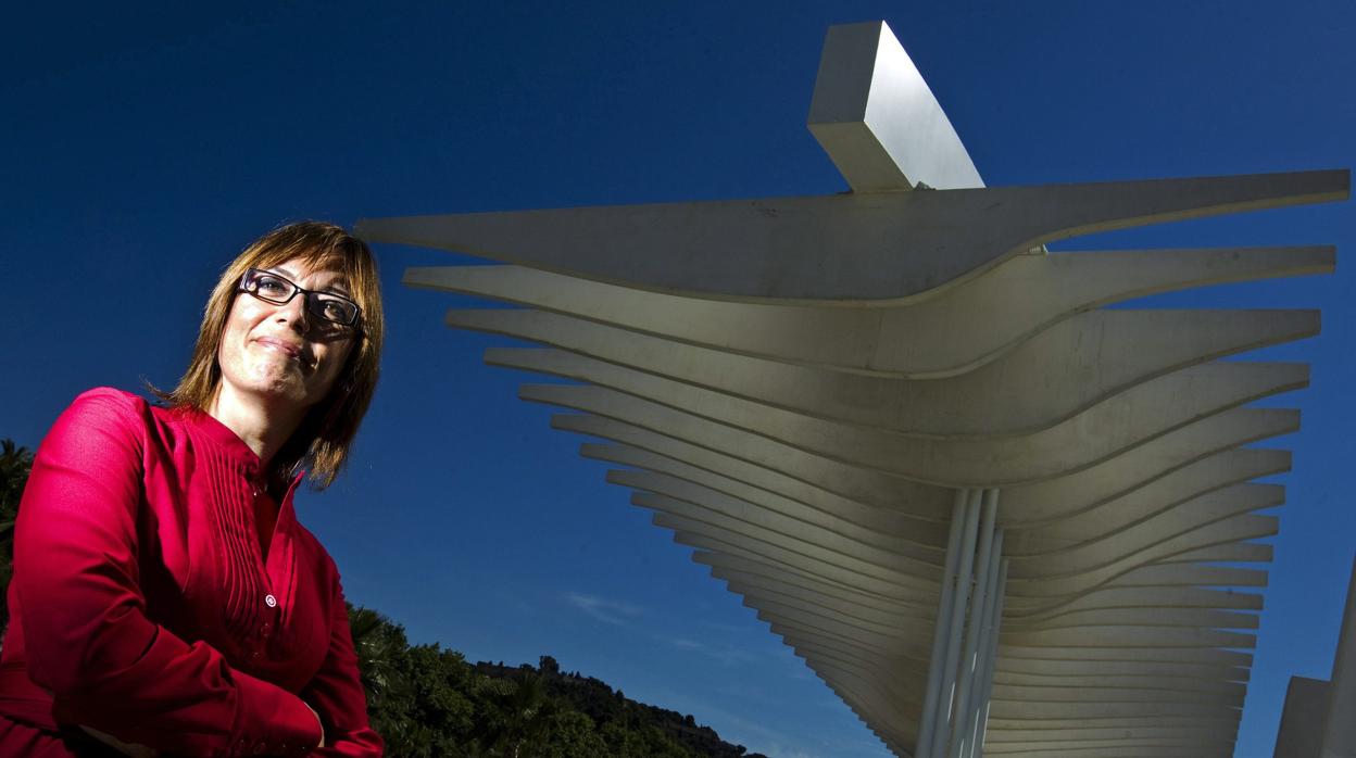 María Gámez, en el Palmeral de las Sorpresas del Puerto de Málaga, en una imagen de 2011