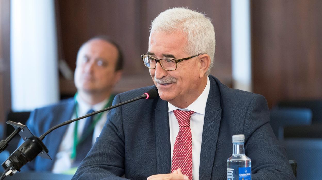 Jiménez Barrios, vicepresidente de la Junta de Andalucía, durante su declaración como testigo este miércoles en la Audicencia Provincial de Sevilla