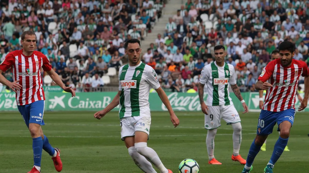Último partido de Sergio Aguza como cordobesista contra el Sporting de Gijón en El Arcángel