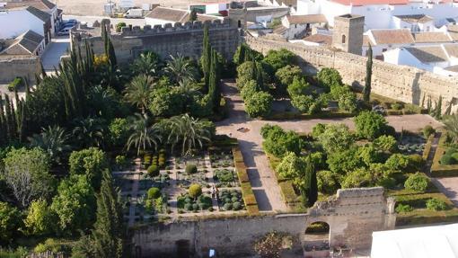 Vista de los jardines amurallados de Palma del Río