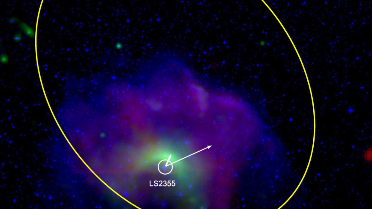 Imagen de una de las estrellas fugitivas descubierta por el grupo de investigación