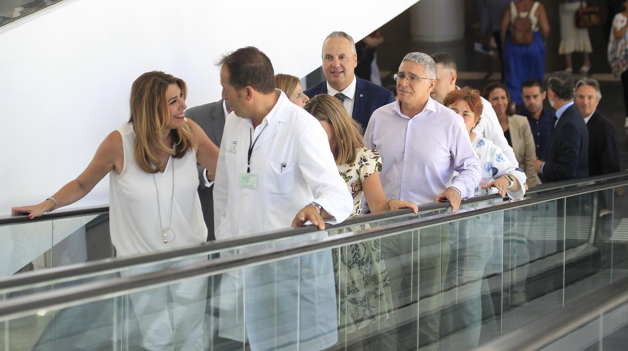 Susana Díaz, ayer en la visita al nuevo hospital de La Línea