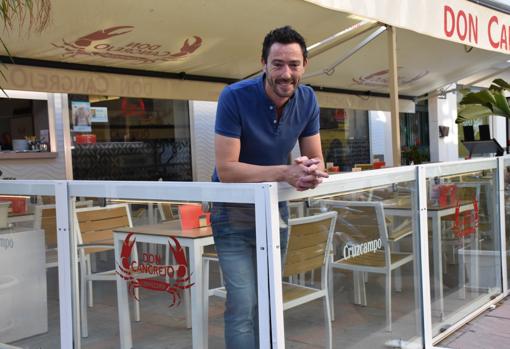 Javier Castro, en el restaurante Don Cangrejo