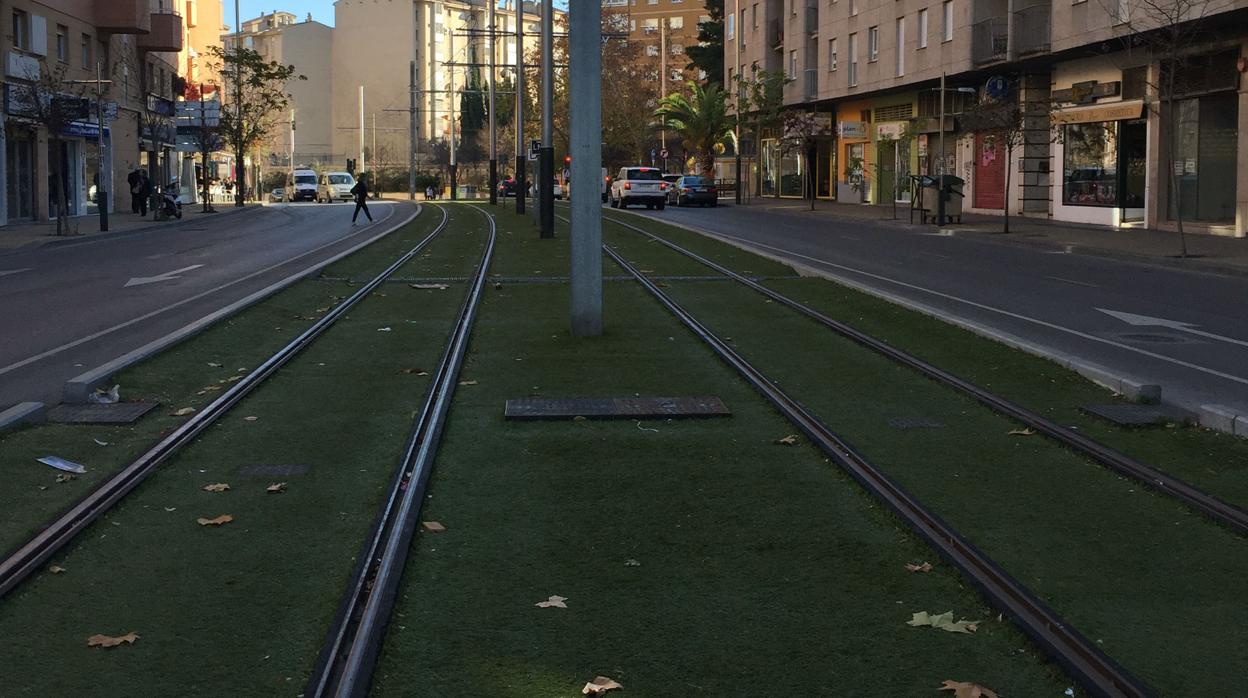 Tramo del tranvía de Jaén