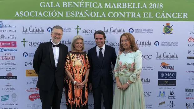 José María Aznar vuelve a la gala contra el cáncer en Marbella