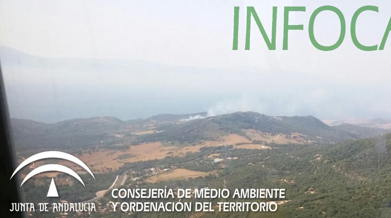 Imagen aérea realizada por el Infoca de este nuevo incendio.