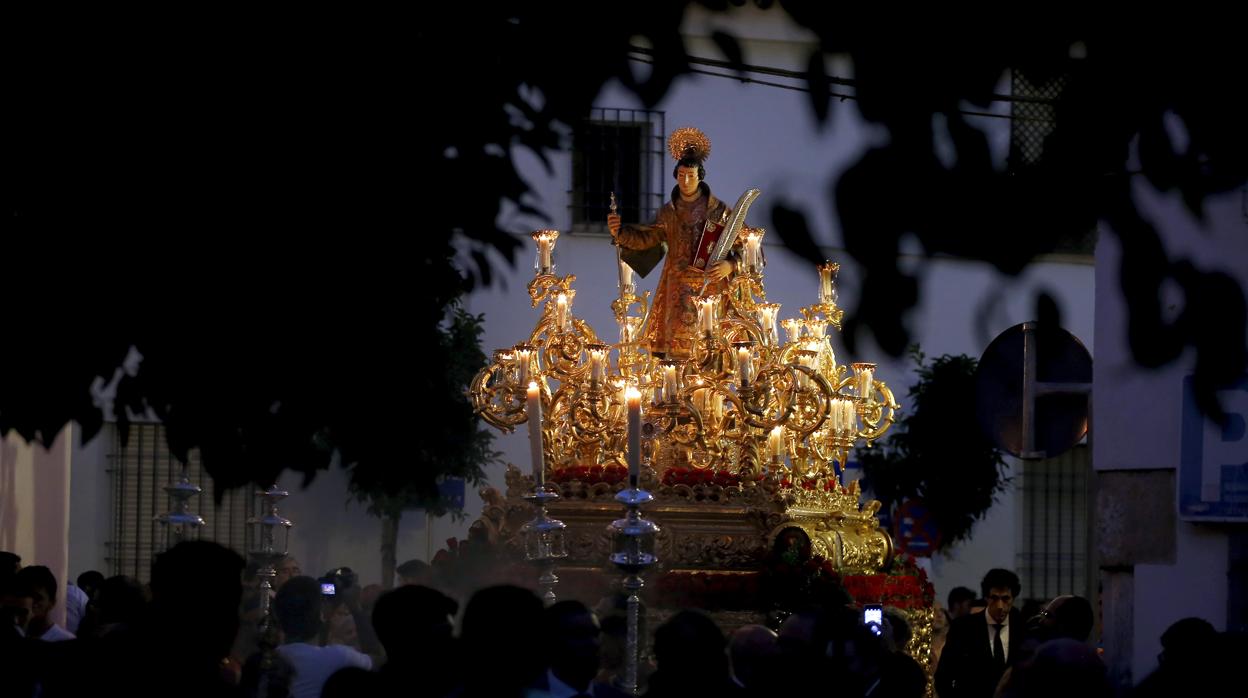 San Lorenzo en la procesión del pasado año