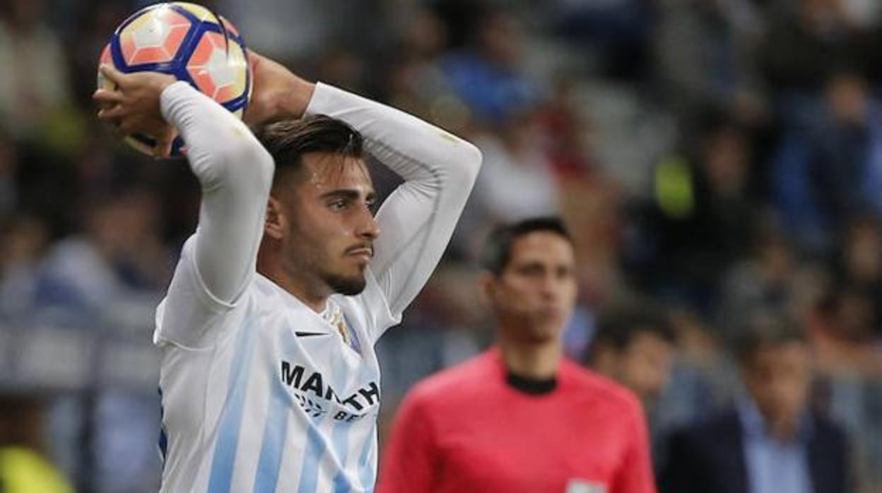 Luis Muñoz, en un partido con el Málaga