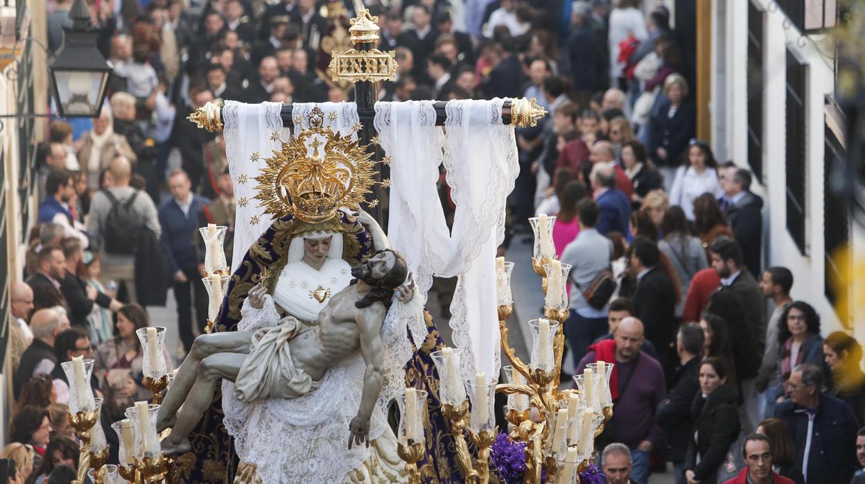 La Virgen de las Angustias el pasado Jueves Santo