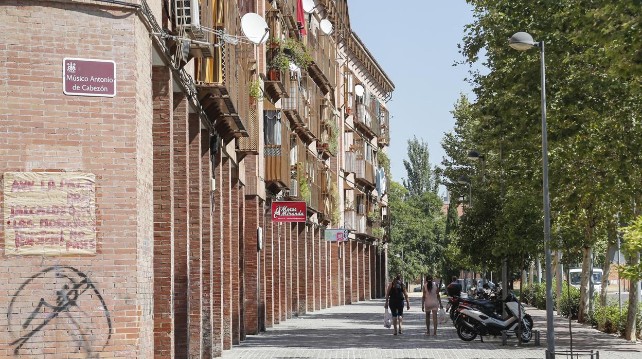 Calle Músico Antonio de Cabezón, en la zona de las Moreras