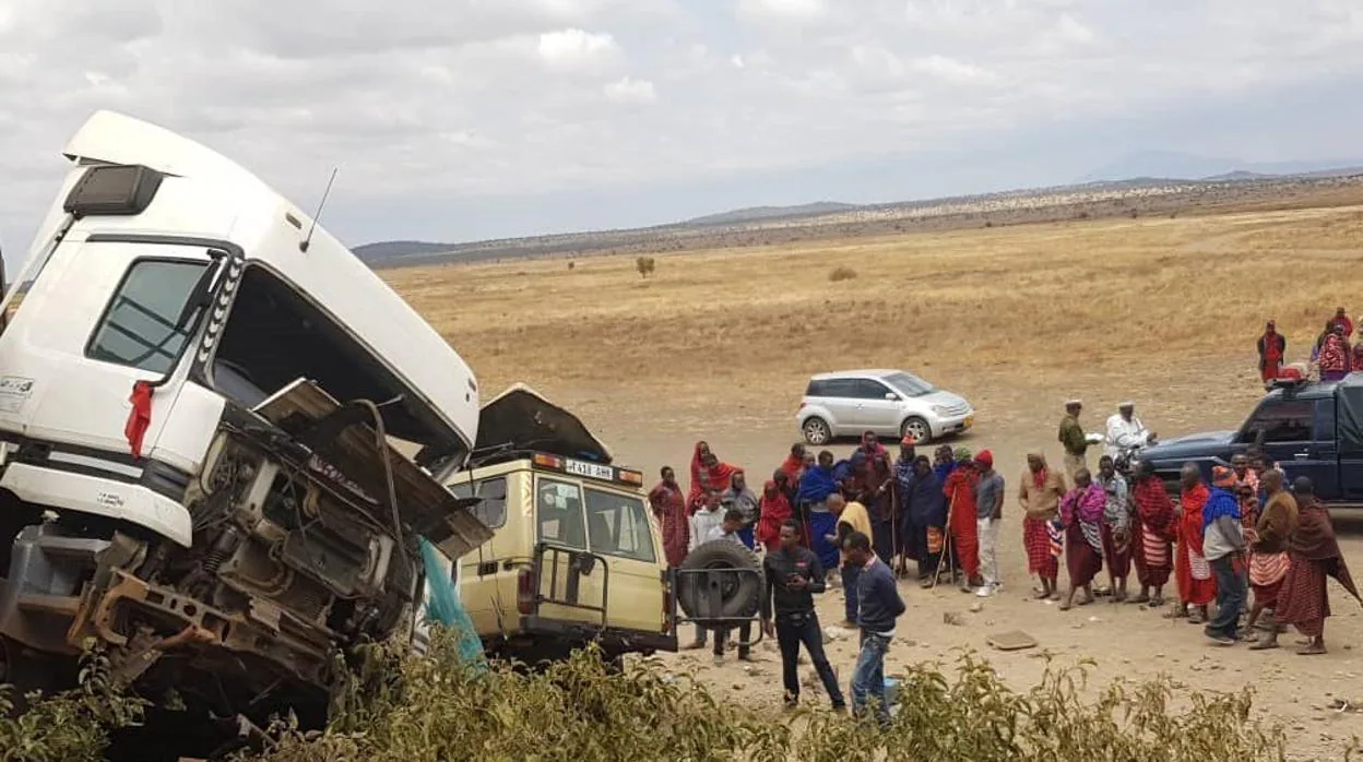 Imagen del accidente en Tanzania