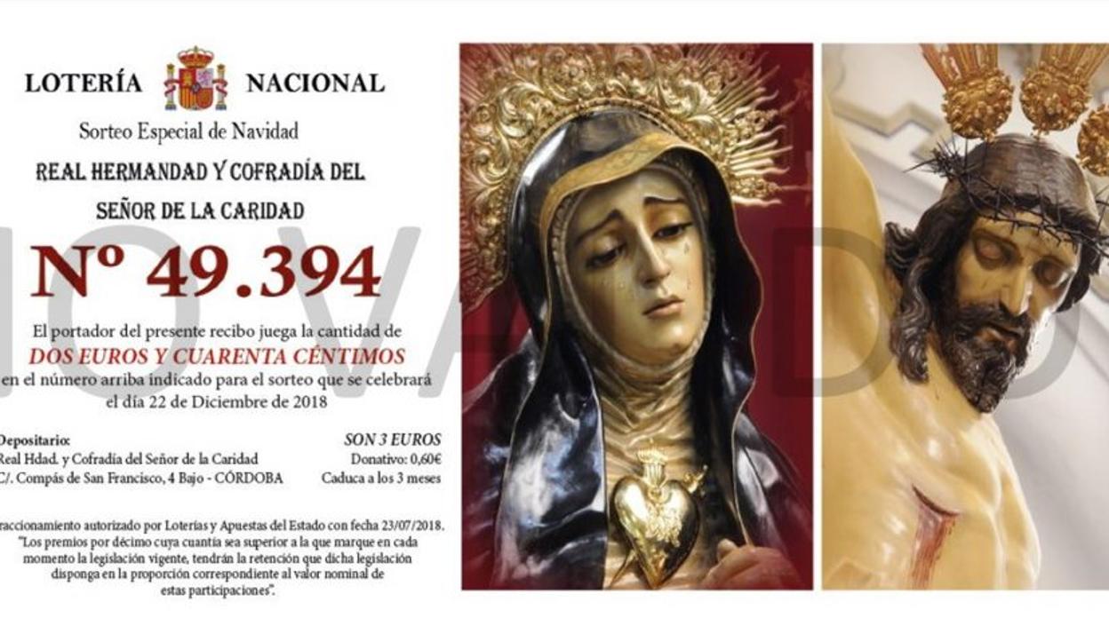 Lotería de Navidad de la hermandad de la Caridad