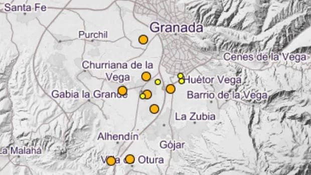 Granada tiembla por un «enjambre sísmico» con una decena de terremotos en una semana