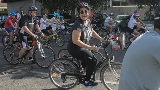 Participante en una de las actividades ciclistas de la Semana de la Movilidad