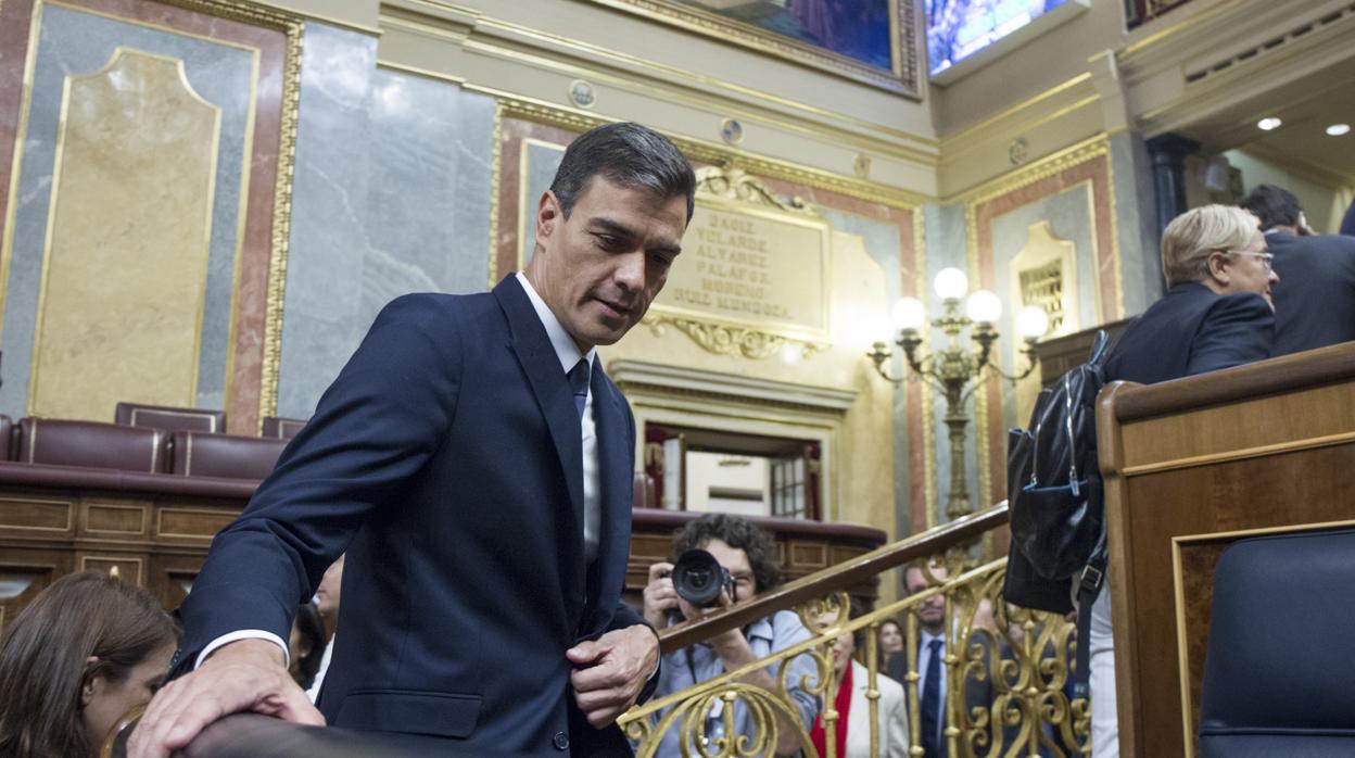 Pedro Sánchez, en el Congreso de los Diputados