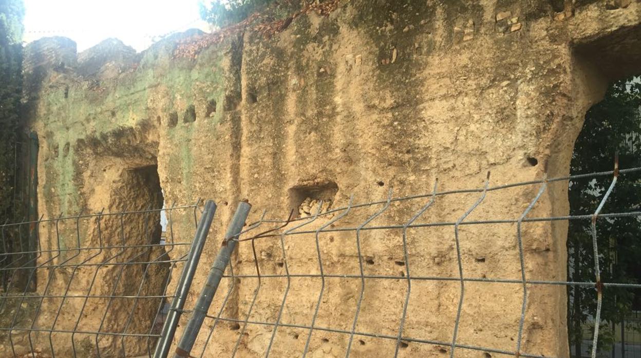 Estado actual de la muralla, en pleno Centro Histórico